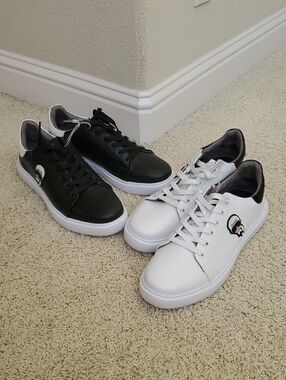2 Pair Of Karl Lagerfeld Sneakers in Black & White.